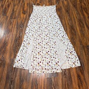 Women’s Size 3X Forever 21 White Strapless Floral Maxi Dress Plus Easter Spring